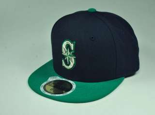   59FIFTY MLB FITTED 5950 CAP SEATTLE MARINERS HAT CHILDREN NAVY GREEN
