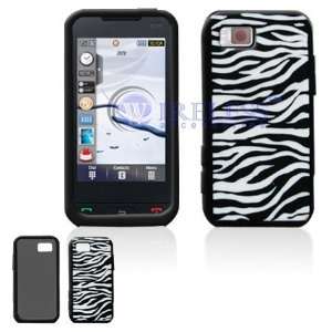   A867 Black/White Zebra Laser Cut Silicon Skin Case: Office Products