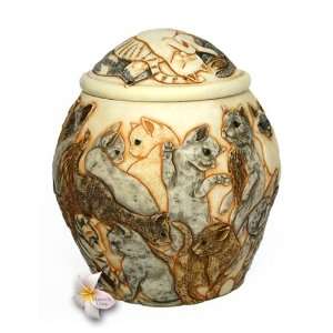  Cats Galore Pet Cremation Urn: Home & Kitchen