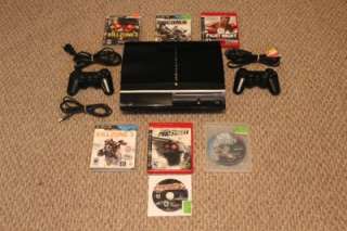 Sony Playstation 3 80GB Complete Console System & Lot of 7 Games Model 