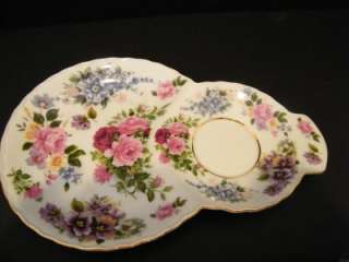 ROYAL COTSWOLDS MULTI FLORAL CUP AND SNACK TRAY  