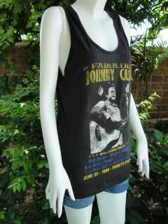 JOHNNY CASH FABULOUS 1986 Tour Tank Top T Shirt S/M  