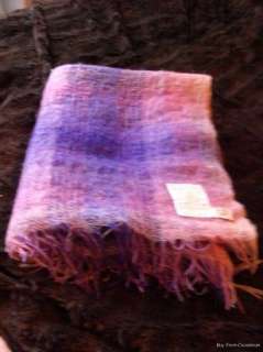 Vtg Mohair Wool Hudsons Bay Blanket Tartan Travel Rug  