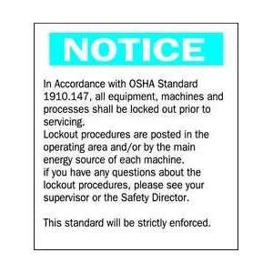 Notice Security Sign,20 X 14in,eng,text   BRADY  