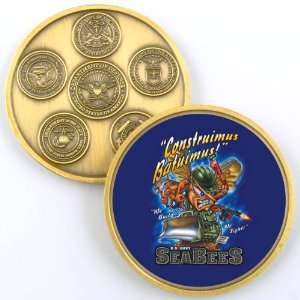  NAVY SEABEES HARD HAT PHOTO CHALLENGE COIN YP622 