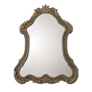   Saddle Tan and Burnished Brown Curvaceous Wall Mirror