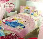 Disney Princess Twin Comforter Bed Spread Cinderella Belle Sleeping 