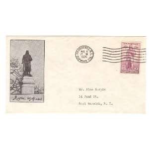 com Scott #777 Kilton (61d) First Day Cover; Statue of Roger Williams 