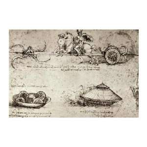  Military Inventions Sketches by Leonardo Da Vinci . Art 