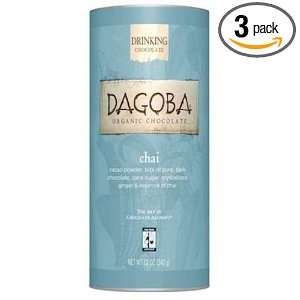 Dagoba Drink Chocolate Mix   Chai Flavor, 12 Ounce (Pack of 3)  