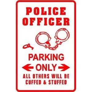  POLICE PARKING sign * street officer badge: Home & Kitchen