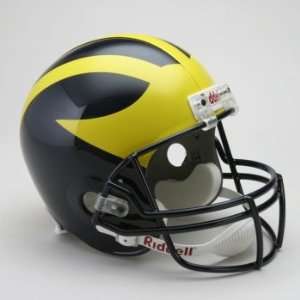 Michigan Wolverines Mini Replica Riddell Unsigned Helmet:  