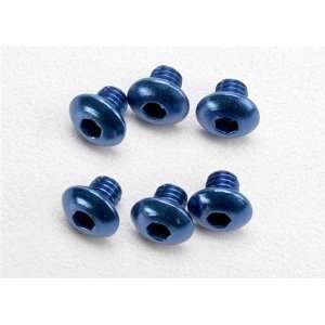   TRA3940 4x4mm Button Head Machine Aluminum Screws   Blue Toys & Games