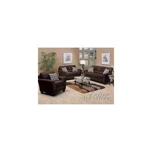  2 Piece Westwood Sofa Set in Chocolate Microfiber Cover by 