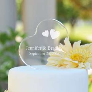  Personalized Acrylic Heart Cake Topper: Home & Kitchen