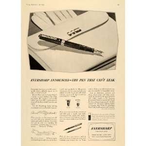  1935 Ad Wahl Eversharp Fountain Pens Leak Proof Writing 