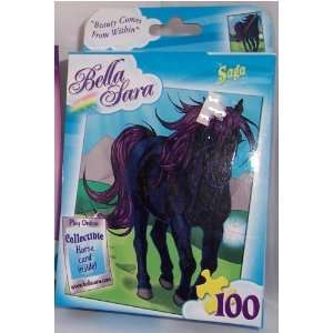  Bella Sara   Saga 100 Piece Horse Puzzle with Collectible 