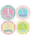   Onesie Stickers Baby GIRL Daisy Bright Dots Keepsake NEW BABY MOM GIFT