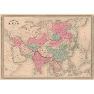  Johnson 1870 Antique Map of Asia