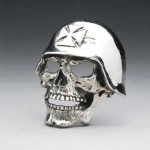 Helmet Skull Original Rock Rebel Vintage Belt Buckle Silver Finishing