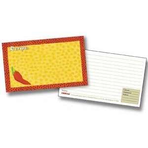  Labeleze Recipe Cards with Protective Covers 3 x 5   Chili 