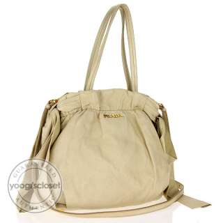 Prada Sabbia Nappa Antique Small Bow Bag BN1760  