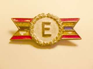 WWII Era ARMY NAVY Sterling Production Award RWB Eamelled Pin  