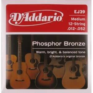  DAddario Acoustic Guitar Phosphor Bronze Environmental 12 