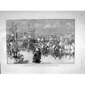  1902 King Alphonso Carriage Procession Spain Baby Maria 