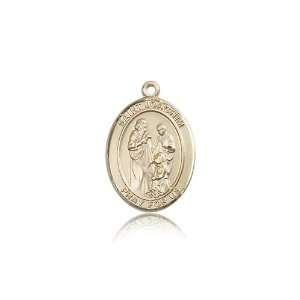  14kt Gold St. Saint Joachim Medal 3/4 x 1/2 Inches 8348KT 
