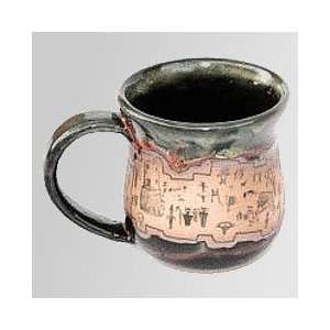   handmade pottery coffee mug   moonscape Always Azul Pottery Home