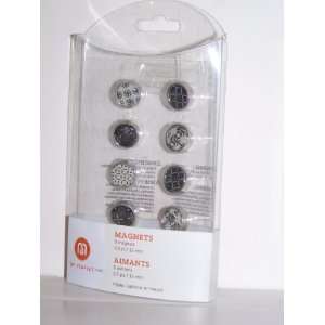  M by Staples Decorative Strong Button Magnet Set of 8 