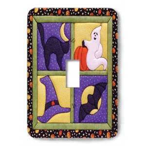  Halloween Squares Stained Glass Look Decorative Steel 