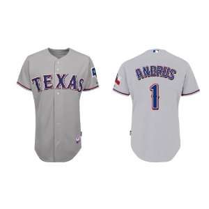  Texas Rangers #1 Elvis Andrus Grey 2011 MLB Authentic 