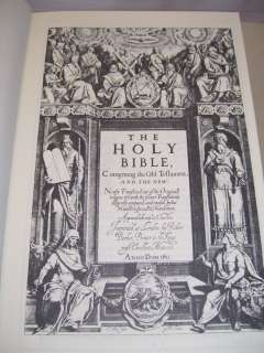 1611 KING JAMES HUGE DELUXE LEATHER FAMILY DISPLAY HOLY BIBLE  