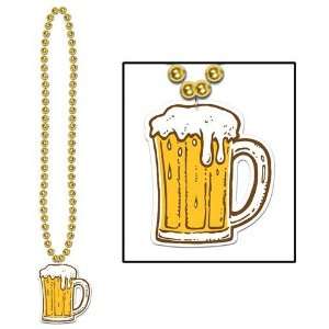 Oktoberfest Beer Mug Medallion Party Beads