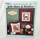 Folk Santa & Reindeer, Cross Stitch & Country Crafts