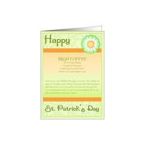  Happy St Patricks Day Recipe on Irish Coffee Card Health 