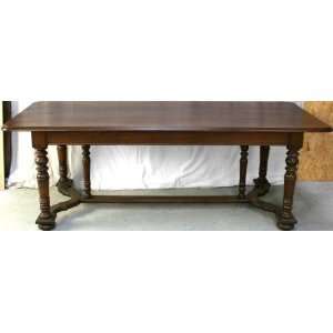  Vintage French Country Rustic Oak Monks Farm Table