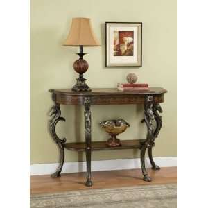  Powell Company Masterpiece Floral Demilune Console Table 