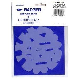  Badger Airbrush BAB45 GEOMETRICS NAIL STENCIL BADGER NAIL 