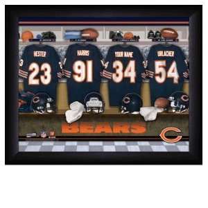  Chicago Bears Personalized Locker Room Print Sports 