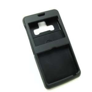  SAMSUNG ACCESS A827 BLACK Rubber Coating Hard Plastic Snap 