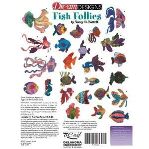 Fish Follies Embroidery Designs by Nancy Barrett on a Multi Format CD 
