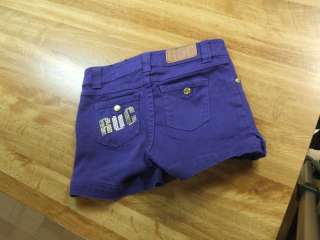 ROCAWEAR Purple Denim/Jean Stretch Shorts Girls 12  
