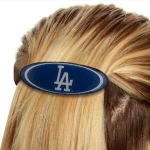   MLB L.A. Dodgers Ladies Oval Barrette   Navy Blue