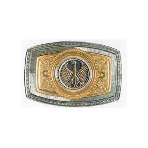 German 5 Mark Silver Eagle Two Tone Coin Belt Buckle:  