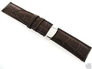 22MM LEATHER WATCH DEPLOYMENT STRAP FOR TAG HEUER BROWN  