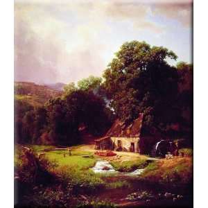   Mill 26x30 Streched Canvas Art by Bierstadt, Albert