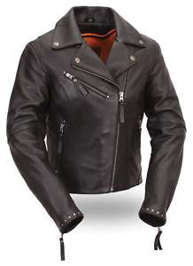HOUSE OF HARLEY WOMENS RIVETS LEATHER JACKET FIL159NOCZ  